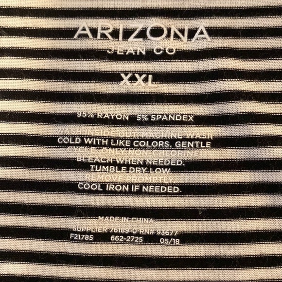 Arizona Jean Co. Long Sleeve Striped Knotted Tie Bottom Bell Cuffs Top - Picture 6 of 7